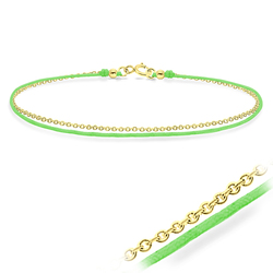 Gold Plated Shiny Rope Anklet ANK-103-GP